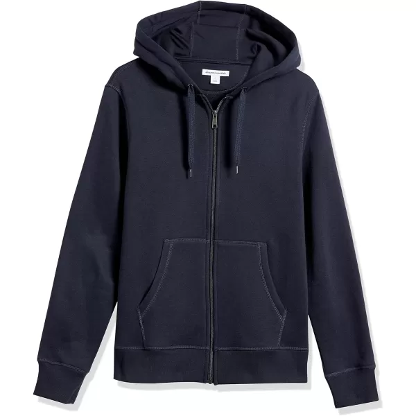 Amazon Essentials Mens FullZip Hooded Fleece Sweatshirt Available in Big amp TallNavy