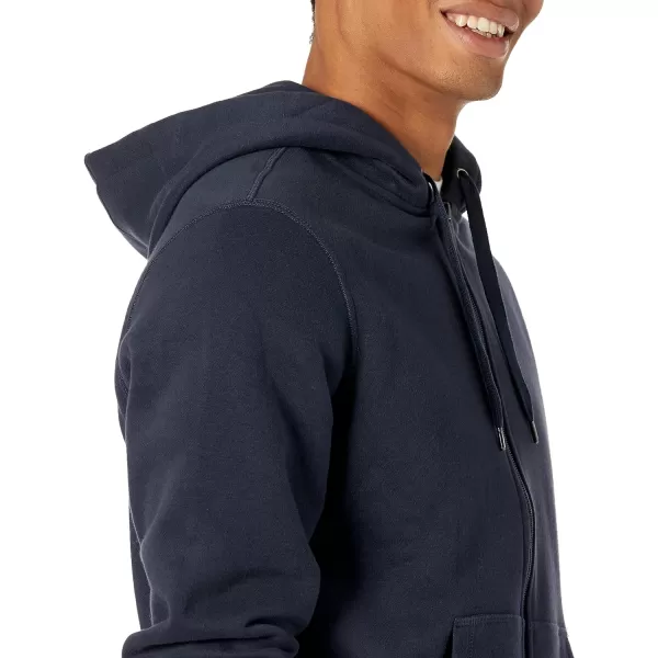 Amazon Essentials Mens FullZip Hooded Fleece Sweatshirt Available in Big amp TallNavy