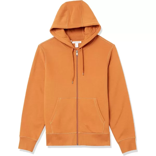 Amazon Essentials Mens FullZip Hooded Fleece Sweatshirt Available in Big amp TallNutmeg