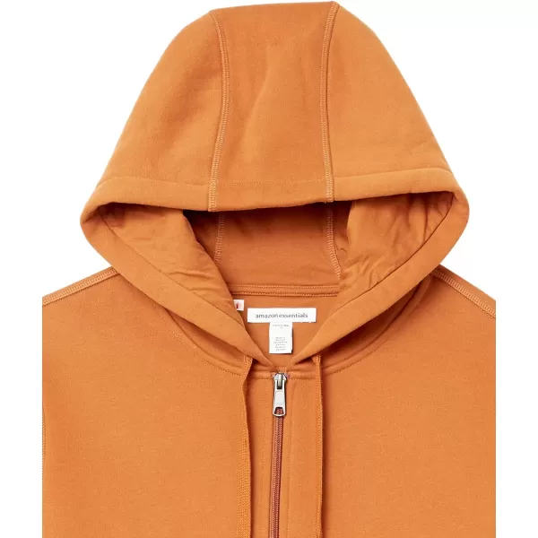 Amazon Essentials Mens FullZip Hooded Fleece Sweatshirt Available in Big amp TallNutmeg