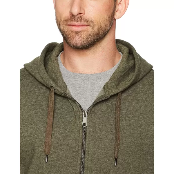 Amazon Essentials Mens FullZip Hooded Fleece Sweatshirt Available in Big amp TallOlive Heather