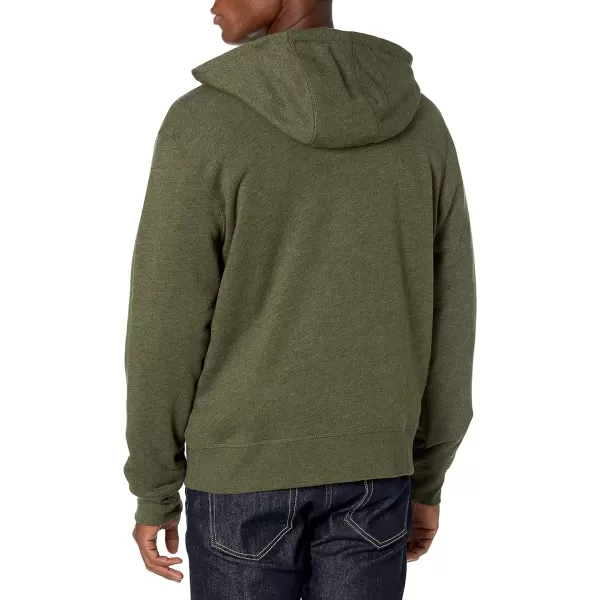 Amazon Essentials Mens FullZip Hooded Fleece Sweatshirt Available in Big amp TallOlive Heather