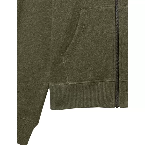 Amazon Essentials Mens FullZip Hooded Fleece Sweatshirt Available in Big amp TallOlive Heather