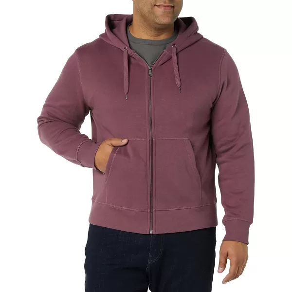 Amazon Essentials Mens FullZip Hooded Fleece Sweatshirt Available in Big amp TallPurple