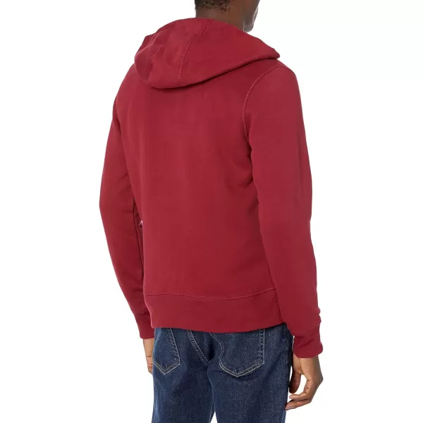 Amazon Essentials Mens FullZip Hooded Fleece Sweatshirt Available in Big amp TallRed