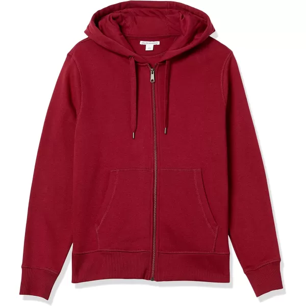 Amazon Essentials Mens FullZip Hooded Fleece Sweatshirt Available in Big amp TallRed