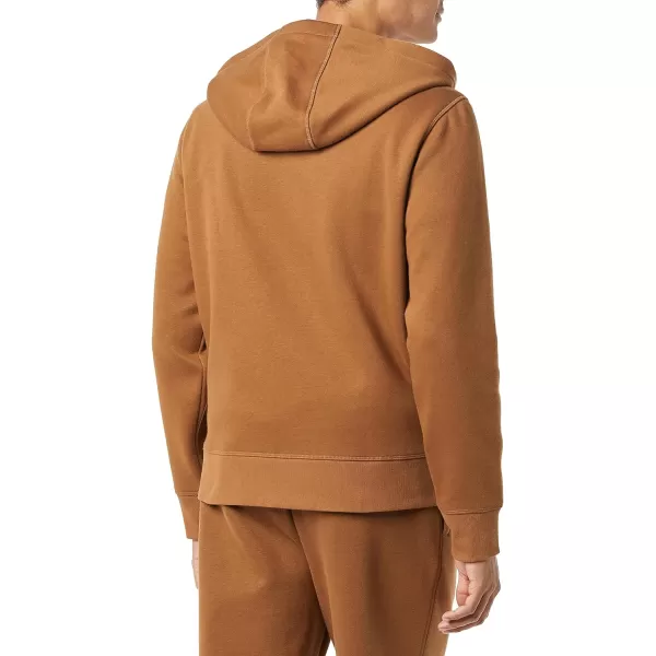 Amazon Essentials Mens FullZip Hooded Fleece Sweatshirt Available in Big amp TallToffee Brown