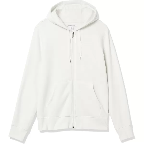 Amazon Essentials Mens FullZip Hooded Fleece Sweatshirt Available in Big amp TallWhite