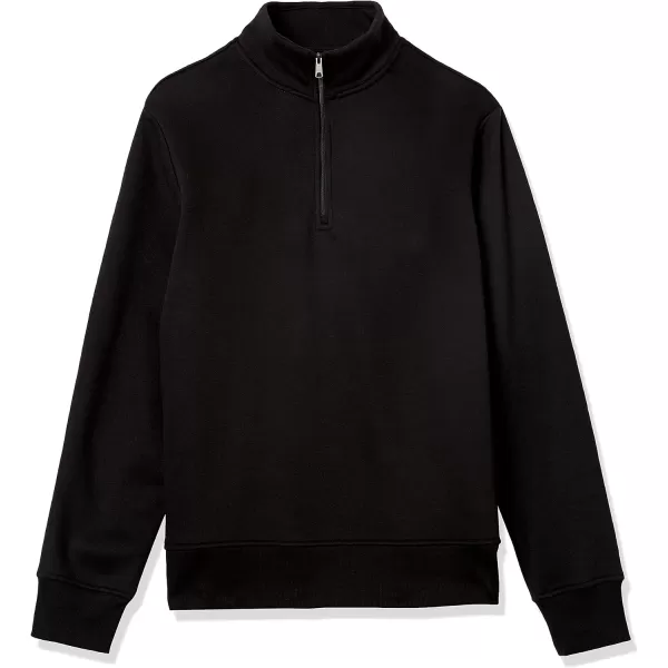 Amazon Essentials Mens LongSleeve QuarterZip Fleece SweatshirtBlack