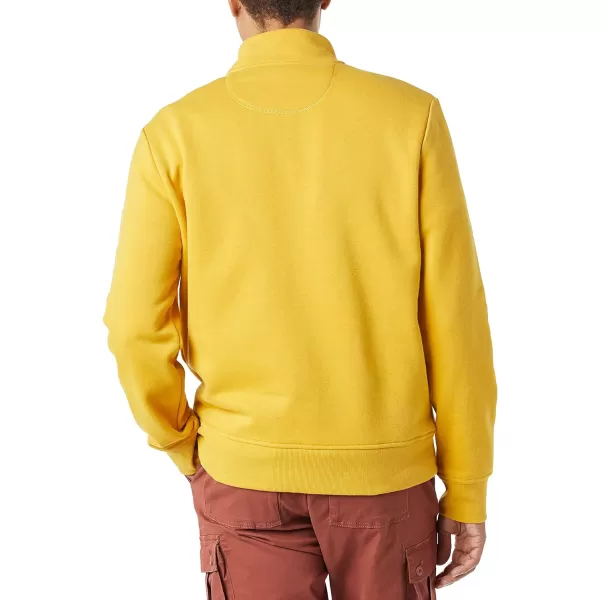 Amazon Essentials Mens LongSleeve QuarterZip Fleece SweatshirtGold