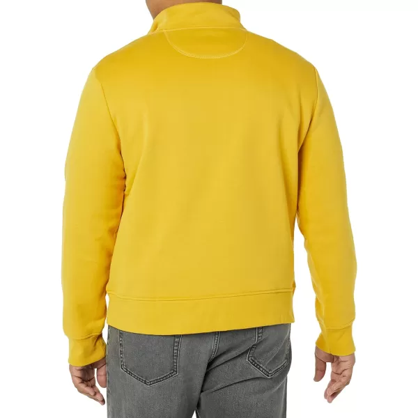 Amazon Essentials Mens LongSleeve QuarterZip Fleece SweatshirtGold