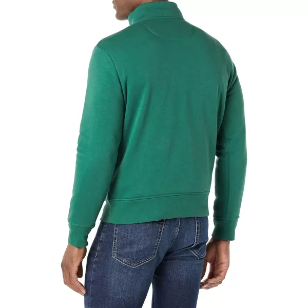 Amazon Essentials Mens LongSleeve QuarterZip Fleece SweatshirtGreen