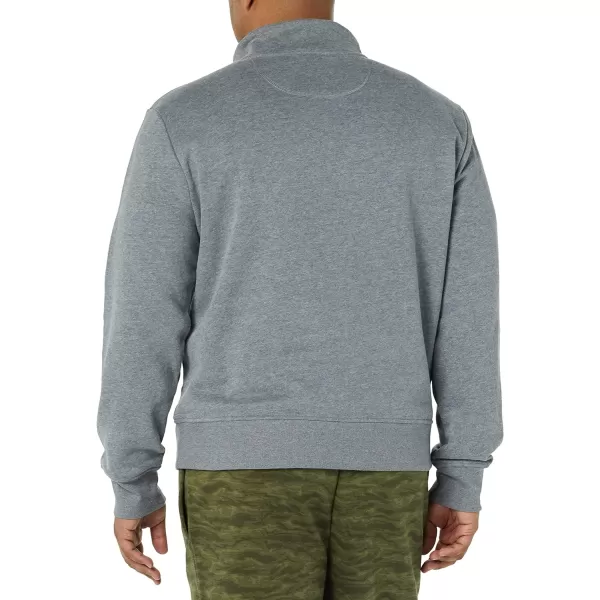 Amazon Essentials Mens LongSleeve QuarterZip Fleece SweatshirtMedium Grey Heather