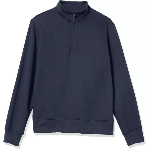 Amazon Essentials Mens LongSleeve QuarterZip Fleece SweatshirtNavy