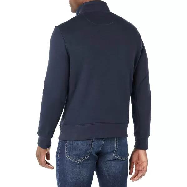 Amazon Essentials Mens LongSleeve QuarterZip Fleece SweatshirtNavy