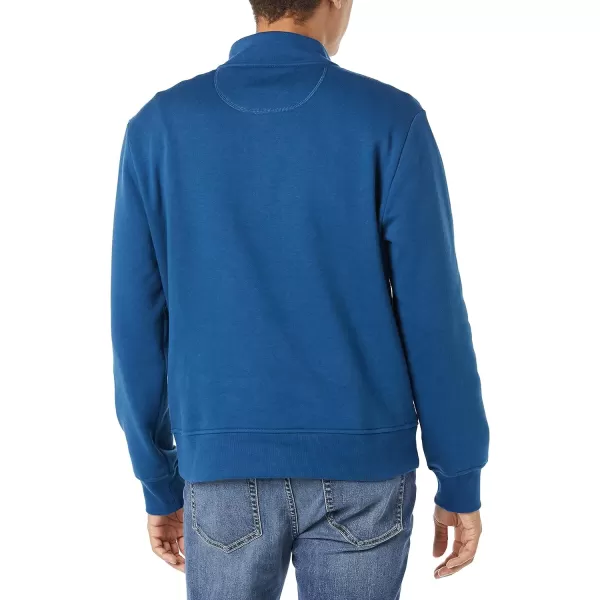 Amazon Essentials Mens LongSleeve QuarterZip Fleece SweatshirtTeal Blue