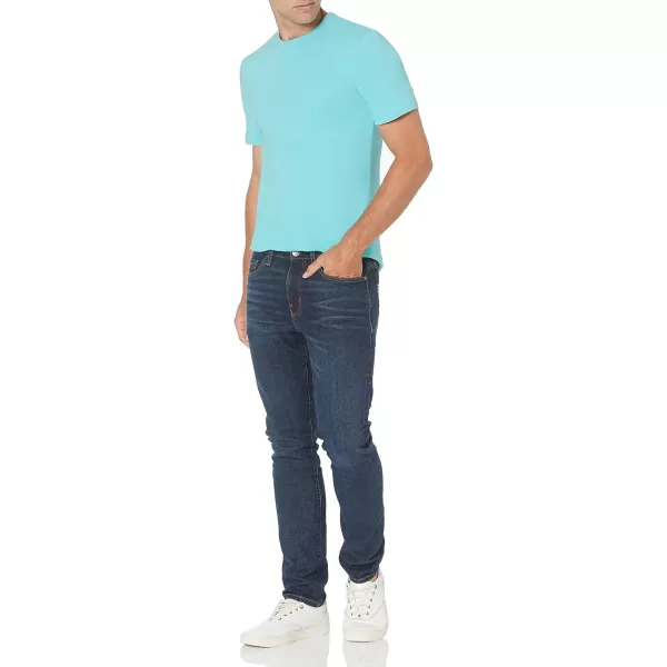 Amazon Essentials Mens SlimFit ShortSleeve Crewneck TShirt Pack of 2Aqua BlueWhite No Pocket