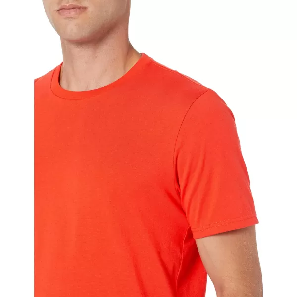 Amazon Essentials Mens SlimFit ShortSleeve Crewneck TShirt Pack of 2Bright OrangeCharcoal Heather No Pocket