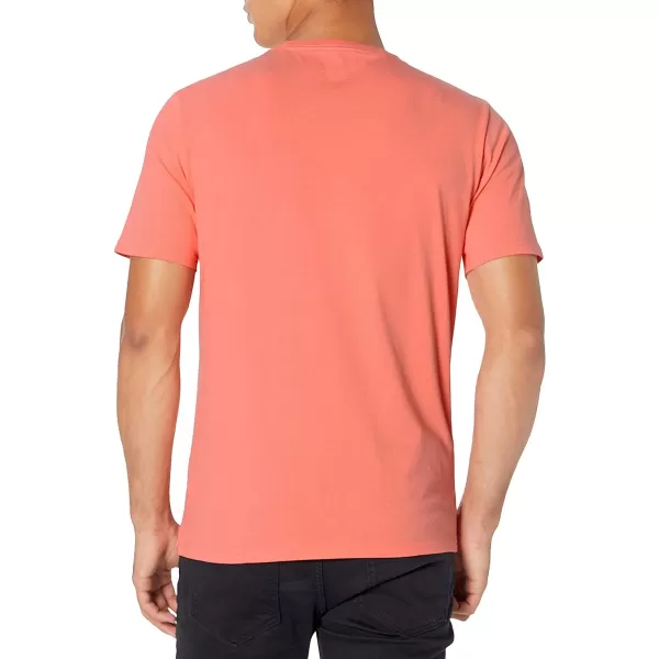 Amazon Essentials Mens SlimFit ShortSleeve Crewneck TShirt Pack of 2Grey HeatherCoral Orange No Pocket