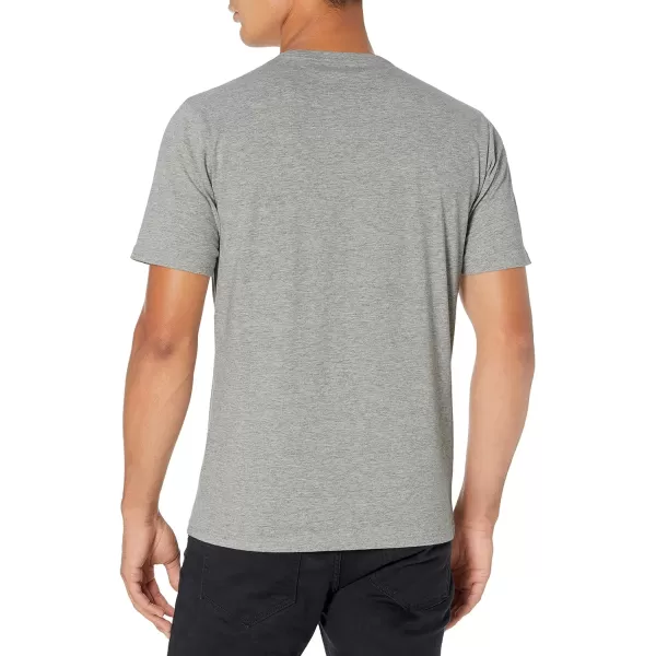 Amazon Essentials Mens SlimFit ShortSleeve Crewneck TShirt Pack of 2Grey HeatherWhite No Pocket