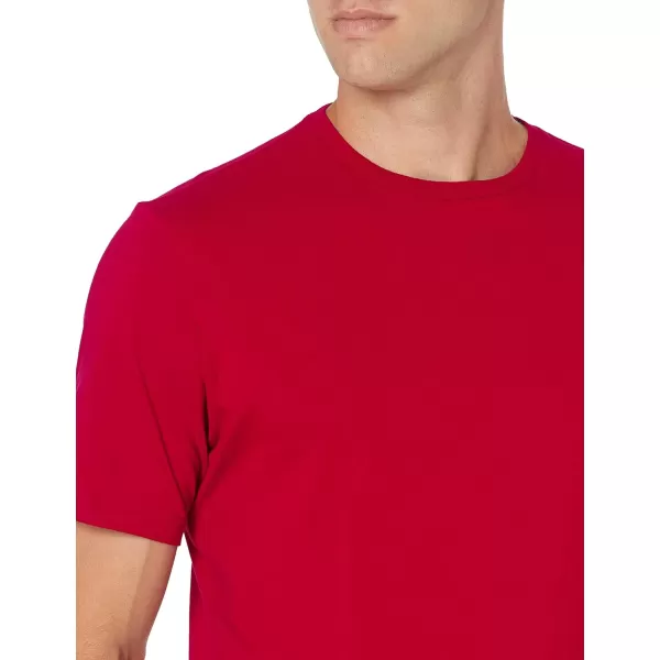 Amazon Essentials Mens SlimFit ShortSleeve Crewneck TShirt Pack of 2NavyRed No Pocket