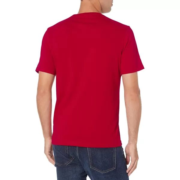 Amazon Essentials Mens SlimFit ShortSleeve Crewneck TShirt Pack of 2NavyRed No Pocket