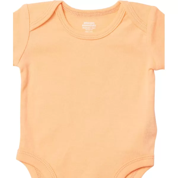 Amazon Essentials Unisex Babies ShortSleeve Bodysuits Multipacks6 MulticolorCrabFishStripe