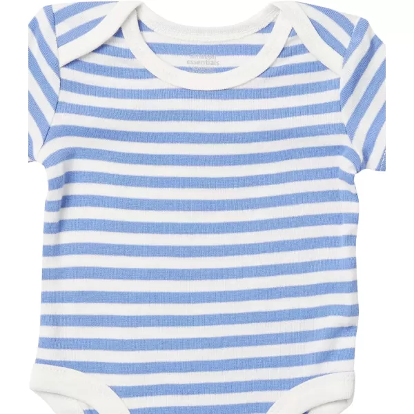 Amazon Essentials Unisex Babies ShortSleeve Bodysuits Multipacks6 MulticolorCrabFishStripe