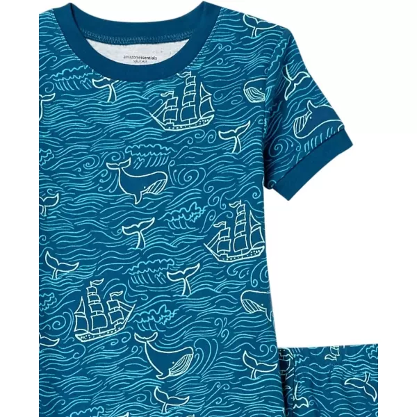 Amazon Essentials Unisex Babies Toddlers and Kids SnugFit Cotton Pajama Sleepwear Sets1 Under the Sea