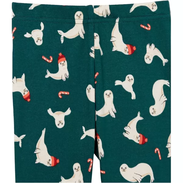 Amazon Essentials Unisex Babies Toddlers and Kids SnugFit Cotton Pajama Sleepwear Sets2 Green Seal