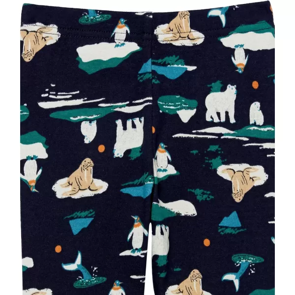 Amazon Essentials Unisex Babies Toddlers and Kids SnugFit Cotton Pajama Sleepwear Sets2 Navy Arctic Creatures