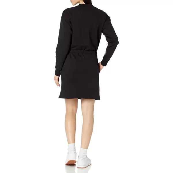 Amazon Essentials Womens Knit Waisted Sweatshirt Dress Available in Plus SizeBlack