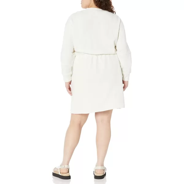 Amazon Essentials Womens Knit Waisted Sweatshirt Dress Available in Plus SizeEggshell White