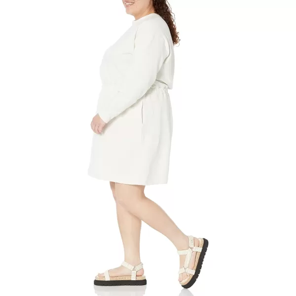 Amazon Essentials Womens Knit Waisted Sweatshirt Dress Available in Plus SizeEggshell White