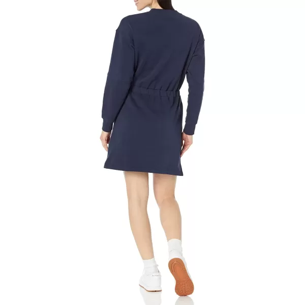 Amazon Essentials Womens Knit Waisted Sweatshirt Dress Available in Plus SizeNavy