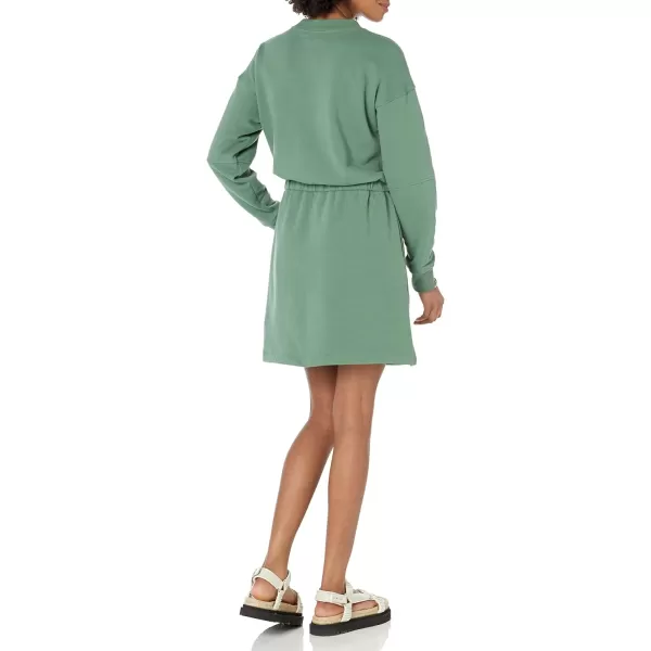 Amazon Essentials Womens Knit Waisted Sweatshirt Dress Available in Plus SizeSage Green