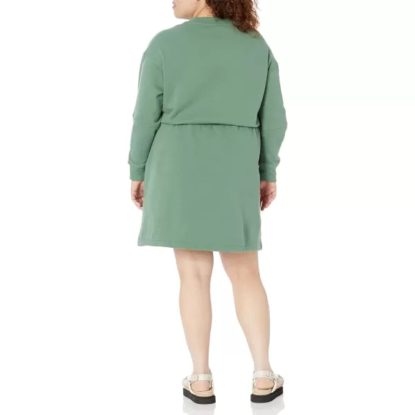 Amazon Essentials Womens Knit Waisted Sweatshirt Dress Available in Plus SizeSage Green