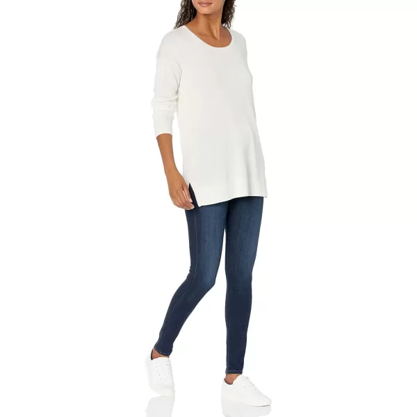 Amazon Essentials Womens Lightweight LongSleeve ScoopNeck Tunic Sweater Available in Plus SizeIvory