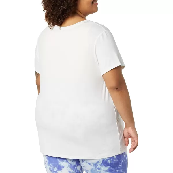 Amazon Essentials Womens Tech Stretch ShortSleeve Crewneck TShirt Available in Plus Size Multipacks1 Bright White