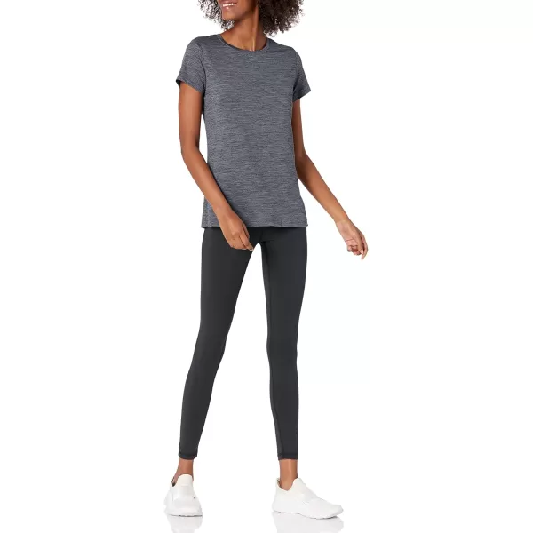 Amazon Essentials Womens Tech Stretch ShortSleeve Crewneck TShirt Available in Plus Size Multipacks2 Dark Grey Space DyeRaspberry Space Dye