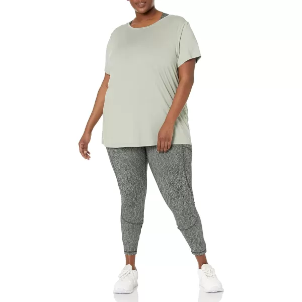 Amazon Essentials Womens Tech Stretch ShortSleeve Crewneck TShirt Available in Plus Size Multipacks2 Sage GreenNavy