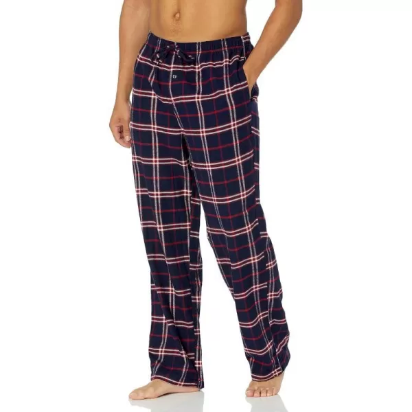 Amazon Essentials Mens Flannel Pajama Pant Available in Big amp TallNavyRed Plaid