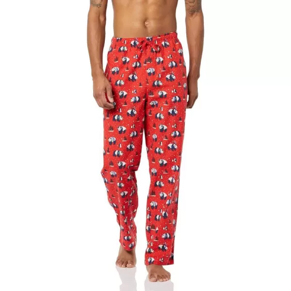 Amazon Essentials Mens Flannel Pajama Pant Available in Big amp TallRed Panda