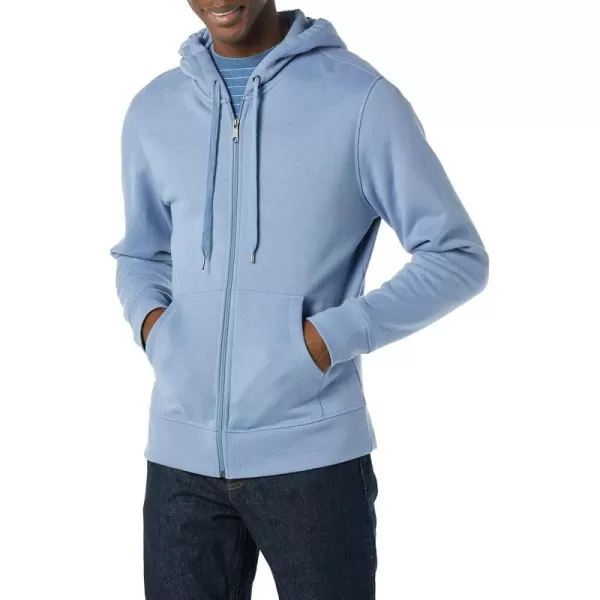 Amazon Essentials Mens FullZip Hooded Fleece Sweatshirt Available in Big amp TallAquamarine Blue