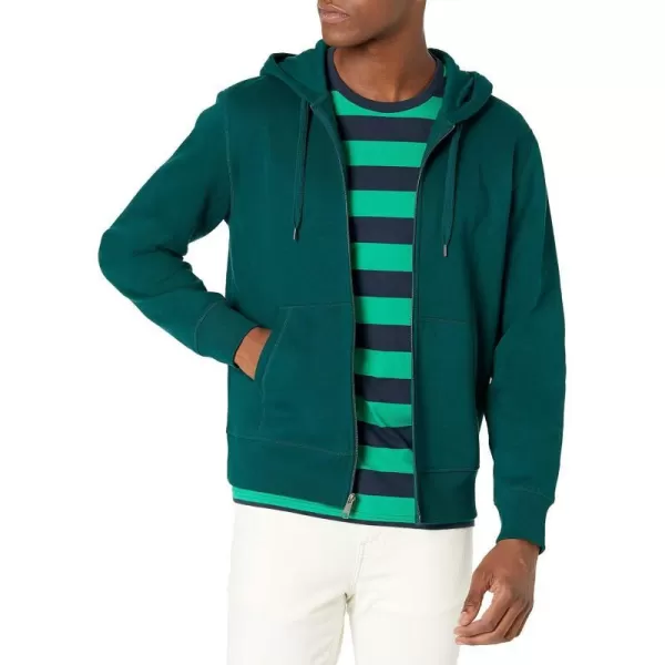 Amazon Essentials Mens FullZip Hooded Fleece Sweatshirt Available in Big amp TallForest Green