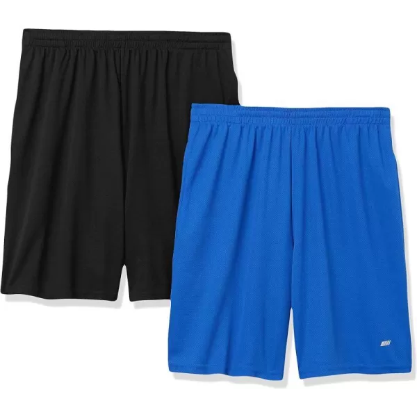 Amazon Essentials Mens Performance Tech LooseFit Shorts Available in Big amp Tall MultipacksBlackRoyal Blue