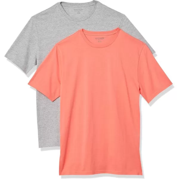 Grey Heather/Coral Orange No Pocket