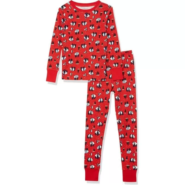 Amazon Essentials Unisex Babies Toddlers and Kids SnugFit Cotton Pajama Sleepwear Sets1 Panda