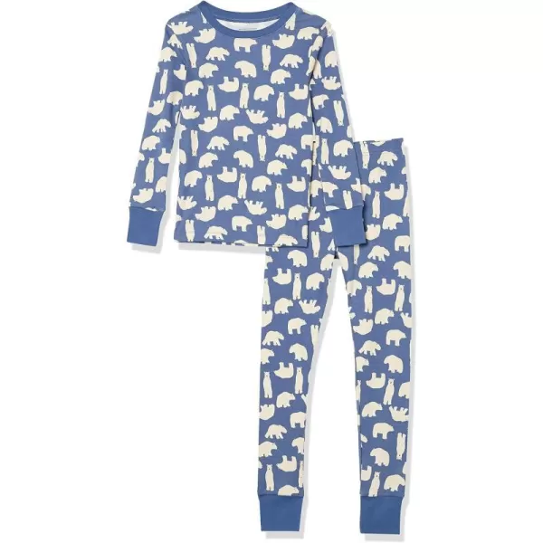 Amazon Essentials Unisex Babies Toddlers and Kids SnugFit Cotton Pajama Sleepwear Sets1 Polar Bear