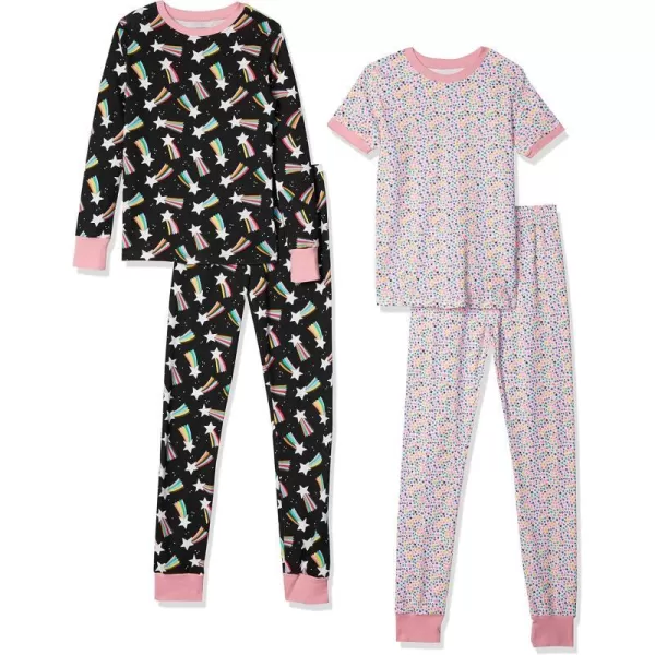 Amazon Essentials Unisex Babies Toddlers and Kids SnugFit Cotton Pajama Sleepwear Sets1 Shooting Star